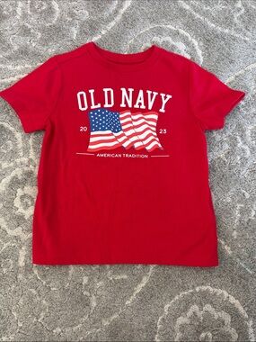 Old Navy Red Kids Short-Sleeve American Flag Graphic Tee